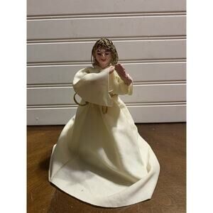 Paper Mache Angel‎ Tree Topper Homemade 8” X 4”